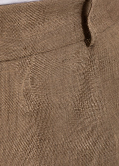 The Romana Linen Trousers Dark Beige