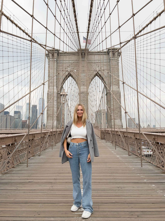 Donna Ribbed Crop Top White