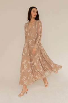 Magnolia Beige Silk Dress