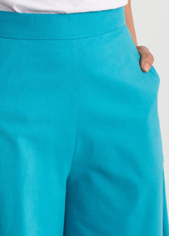 Women's Palazzo Cotton Pants Aqua