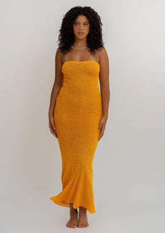 Tangerine Tube Dress Orange