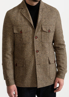 The Safari Wool Jacket  Chambray Beige