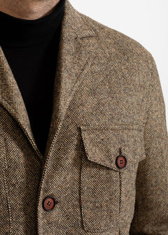 The Safari Wool Jacket  Chambray Beige