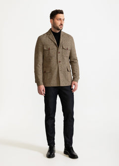 The Safari Wool Jacket  Chambray Beige