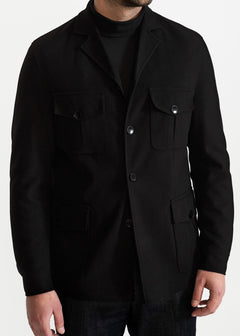 The Safari Wool Jacket  Black