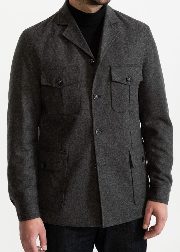 The Safari Wool Jacket  Grey