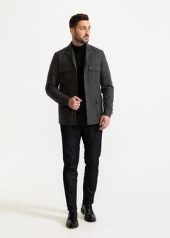 The Safari Wool Jacket  Grey