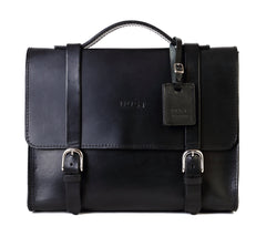 Leather Briefcase Mod 125 Cuoio Black