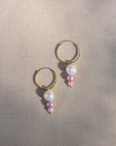 Bubblegum Hoops White/Pink/Gold