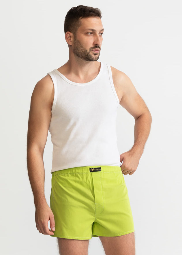 The Cotton Boxer Shorts Pistachio Green