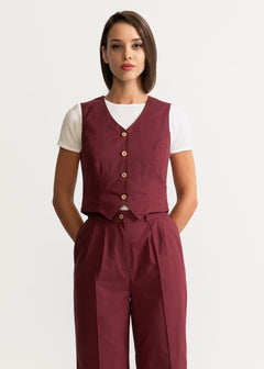 Women's Figa Organic Cotton Set  Burgundy