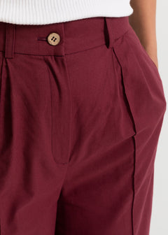 Women's Figa Organic Cotton Trousers Burgundy