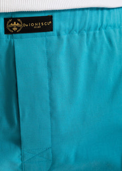 The Cotton Boxer Shorts Aqua Blue