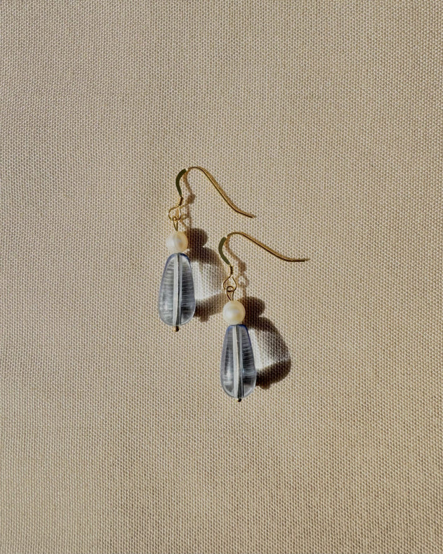 Misty Earrings Blue/Gold