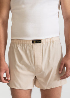 The Cotton Boxer Shorts Beige