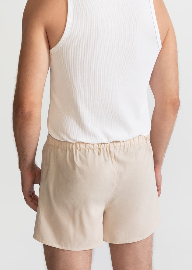 The Cotton Boxer Shorts Beige