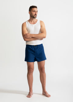 The Cotton Boxer Shorts Royal Blue