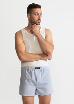 The Cotton Boxer Shorts Sky Blue