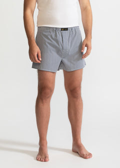 The Cotton Boxer Shorts Blue Stripes