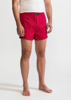 The Linen Boxer Shorts  Siclam Red