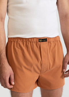 The Cotton Boxer Shorts Camel Brown