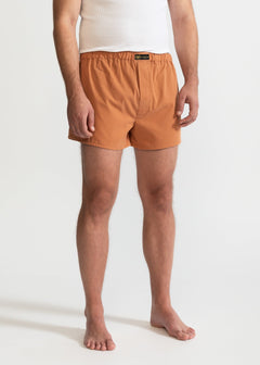 The Cotton Boxer Shorts Camel Brown