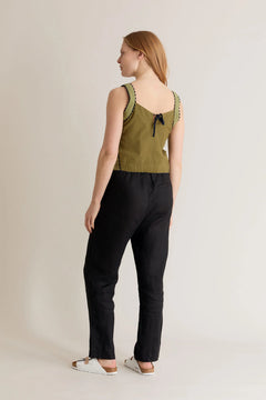 Rama Linen Trousers Black