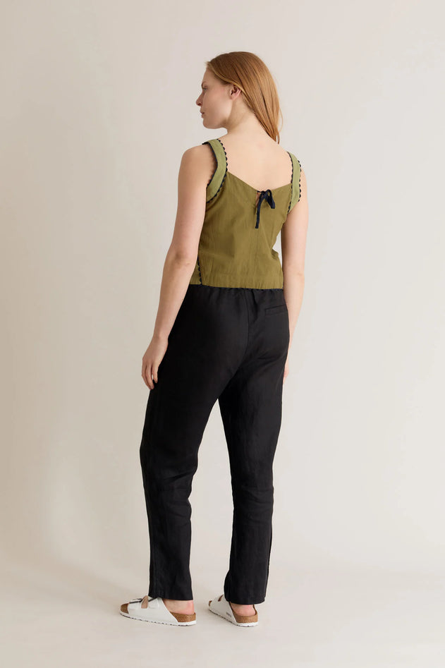 Rama Linen Trousers Black