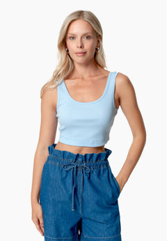 Iriss Cropped Top Seashell Blue