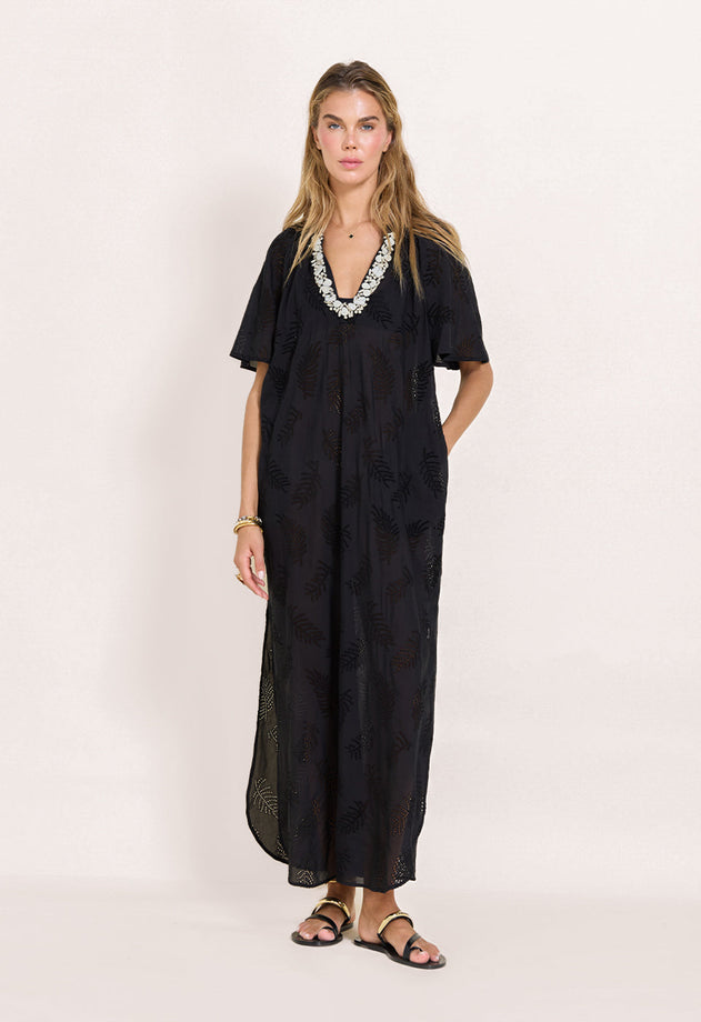 Isadora Kaftan Dress Onyx Black