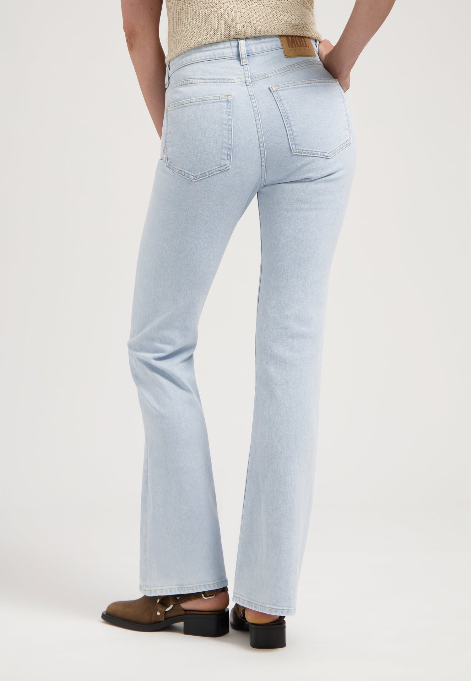 Isy High Flared Jeans Light Stone