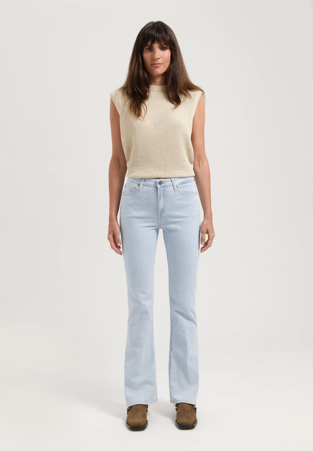 Isy High Flared Jeans Light Stone