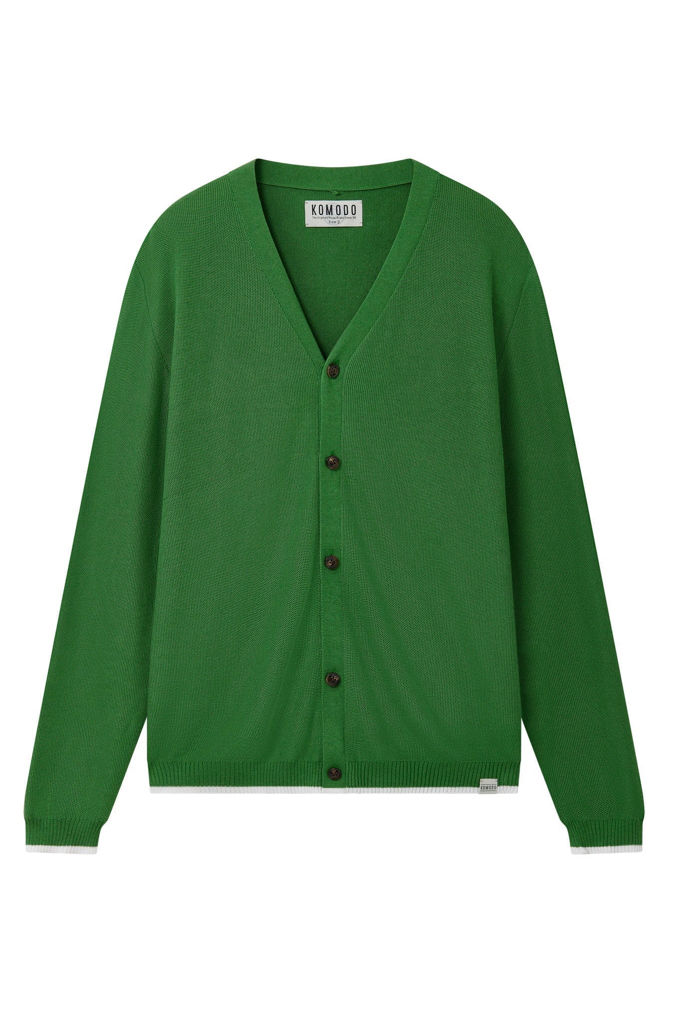 Jacob Cotton/Tencel Cardigan Jungle Green