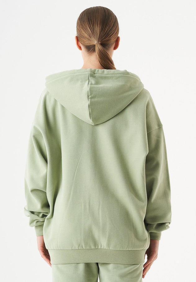 Jale Soft Touch Organic Cotton Sweat Jacket Sage Green