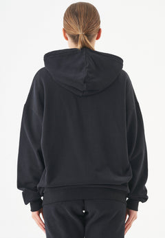 Jale Soft Touch Organic Cotton Sweat Jacket Black