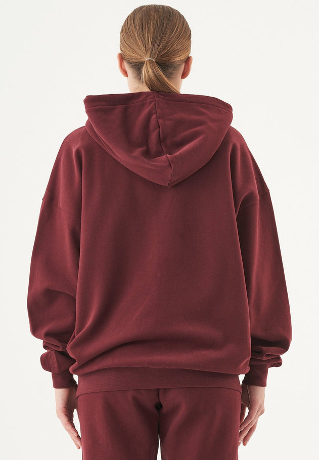 Jale Soft Touch Organic Cotton Sweat Jacket Bordeaux