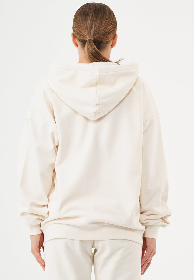 Jale Soft Touch Organic Cotton Sweat Jacket Off White