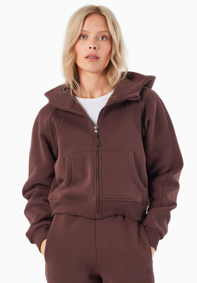 Joddy Zip-Hoodie Bitter Chocolate Brown