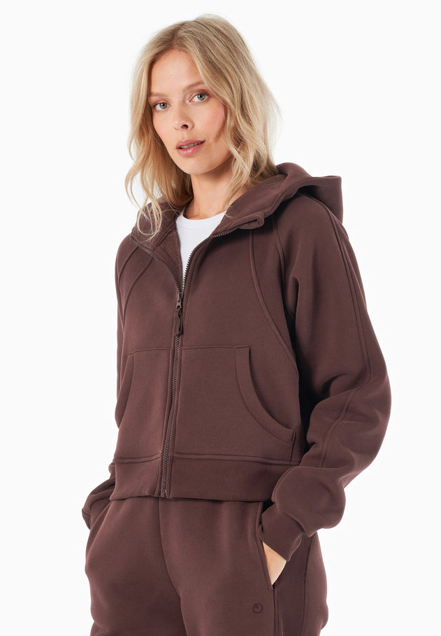 Joddy Zip-Hoodie Bitter Chocolate Brown