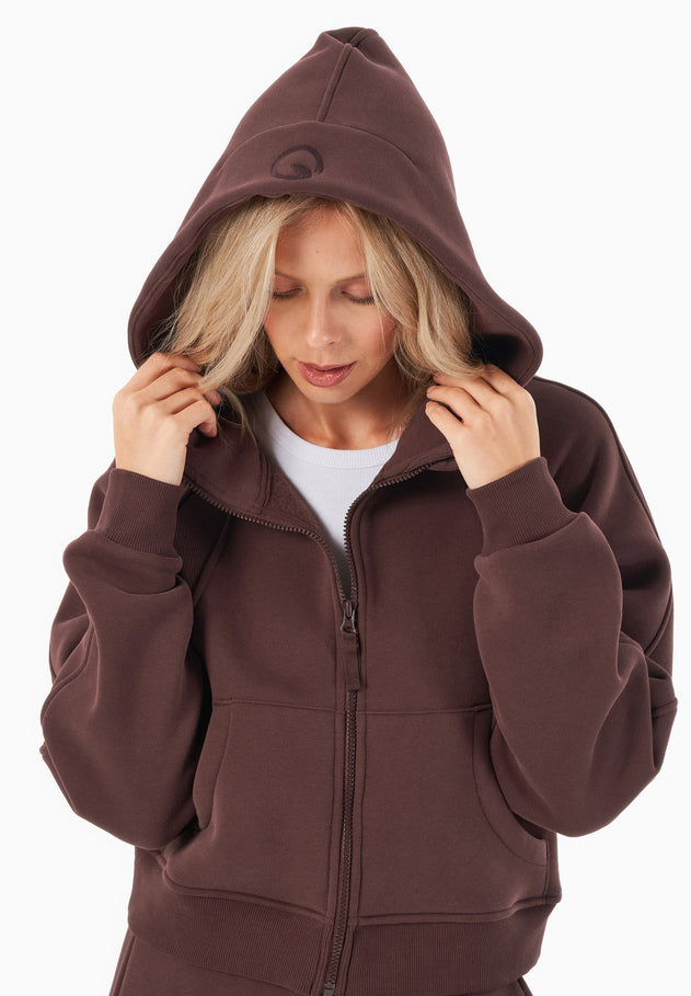 Joddy Zip-Hoodie Bitter Chocolate Brown