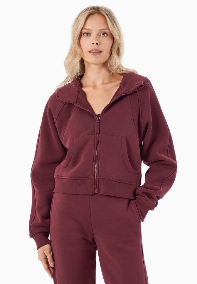 Joddy Zip-Hoodie Bordeaux