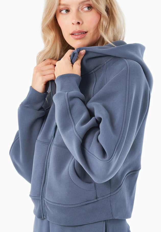 Joddy Zip-Hoodie Soft Indigo Blue