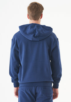 Junda Unisex Soft Touch Organic Cotton Sweat Jacket Navy