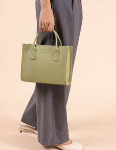 Jackie Midi Classic Leather Tea Green
