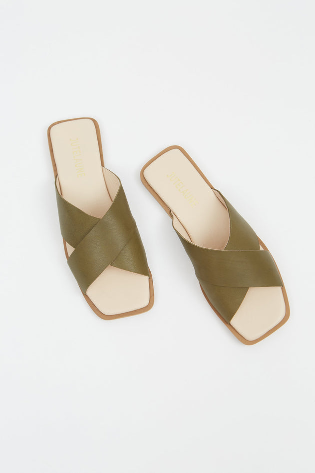 Crossed Sandals Khaki