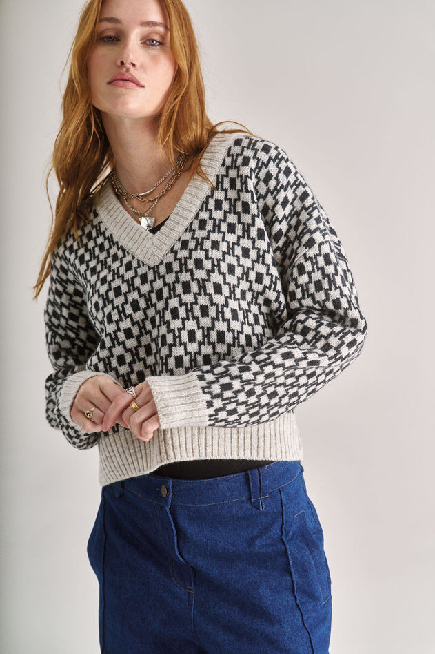 EFFIE Lambswool Jumper - Charcoal