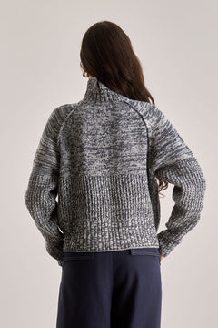 MILLIE Wool Stripe Jumper - Charcoal