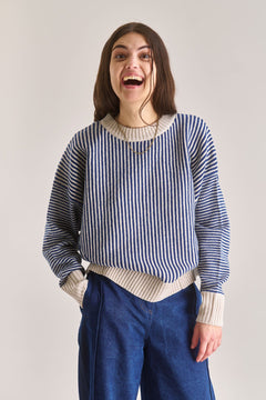 Zizi Stripe Jumper Blue