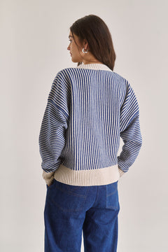 Zizi Stripe Jumper Blue