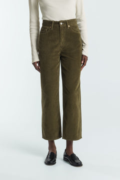 Liora Corduroy Trousers Burnt Olive Green